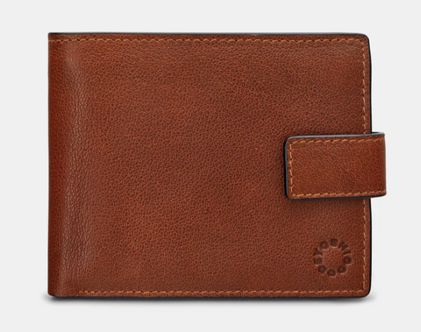 Yoshi Mens Large Leather Wallet With Tab - Brown (Y2478 17 8) - Lucks of Louth