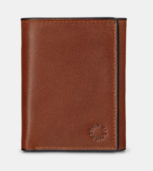 Yoshi Three Fold Leather Wallet - Brown (Y2036) - Lucks of Louth