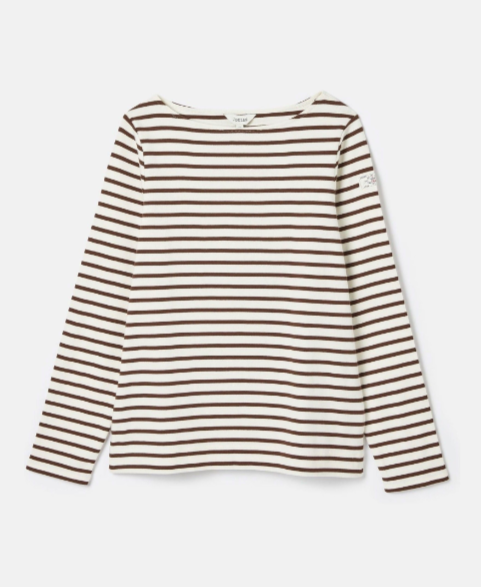 Joules Harbour Top - Brown Stripe - Lucks of Louth