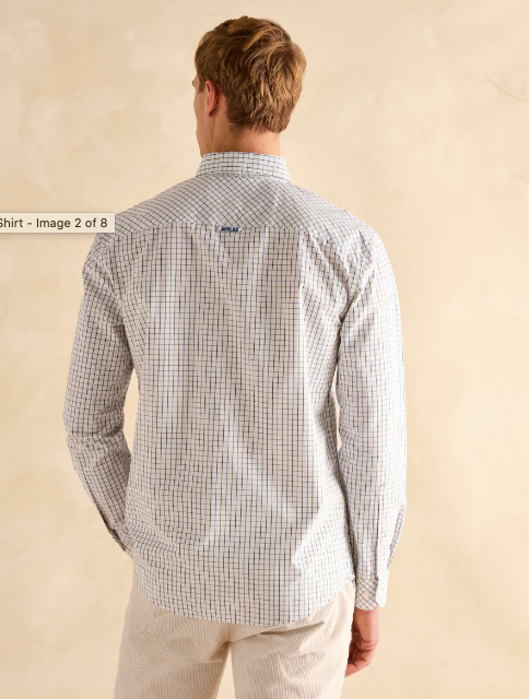 Joules Abbott Poplin Shirt - Blue Green Check - Lucks of Louth