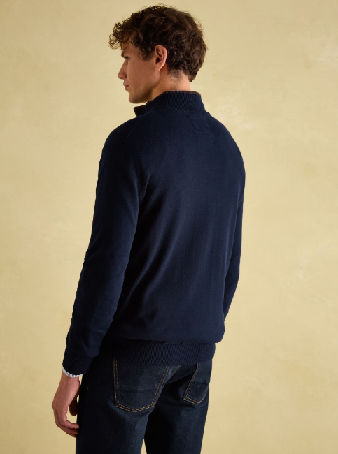 Joules Hillside Quarter Zip Knit Jumper- Navy - Lucks of Louth