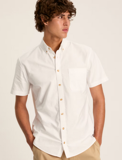 Joules Oxford Classic Fit Short Sleeve Shirt - White - Lucks of Louth