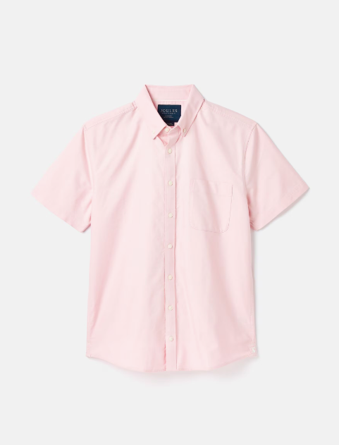 Joules Oxford Classic Fit Short Sleeve Shirt - Pink - Lucks of Louth