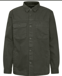 Barbour Lingfield Canvas Overshirt - Khaki - Lucks of Louth