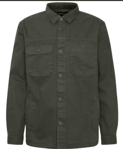 Barbour Lingfield Canvas Overshirt - Khaki - Lucks of Louth