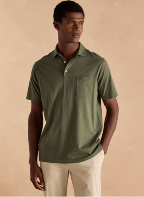 Joules Emmett Jerset Polo Shirt - Khaki - Lucks of Louth
