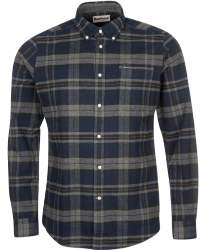 Barbour Mens Betsom Checked Shirt - Grey Marl - Lucks of Louth