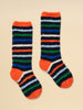 Joules Kids Fluffy Navy Stripe Socks - Lucks of Louth