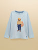 Boys' Finlay Blue Jonty Long Sleeve Applique Graphic T-Shirt