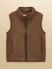 Joules Kids' Heritage Chocolate Brown Fleece Gilet - Lucks of Louth