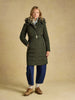 Joules Aspen Showerproof Longline Padded Coat - Green - Lucks of Louth