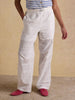 Joules Hallie Broderie Pull On Cotton Trousers - White - Lucks of Louth