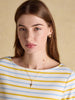 Joules Harbour Boat Neck Breton Top - Blue/Yellow - Lucks of Louth