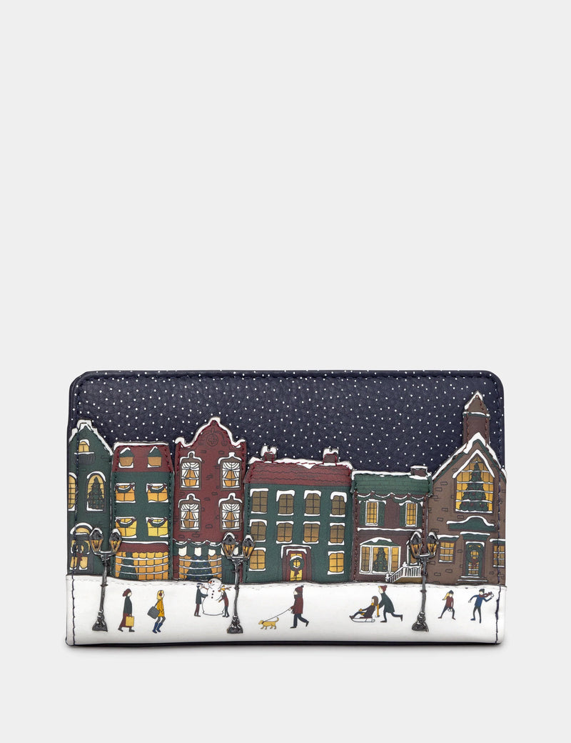 Yoshi Magic Of Winter Small Zip Around Purse - Navy - Lucks of Louth