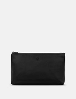 Yoshi Kensington Leather Clutch Bag - Black - Lucks of Louth
