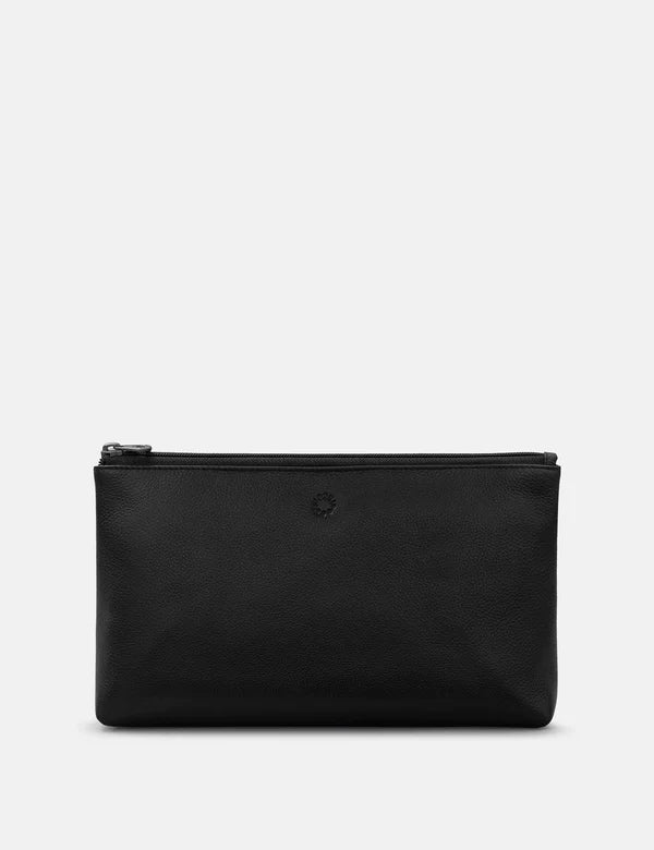 Yoshi Kensington Leather Clutch Bag - Black - Lucks of Louth
