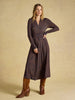 Joules Mina Jersey V-Neck Ruched Waist Midi Dress - Navy Floral - Lucks of Louth
