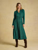 Joules Mina Jersey V-Neck Dress - Green Floral - Lucks of Louth