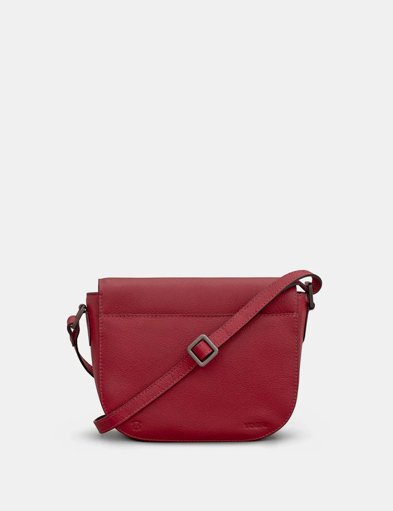 Yoshi Clarendon Flap Over Saddle Bag - Cherry Red - Lucks of Louth