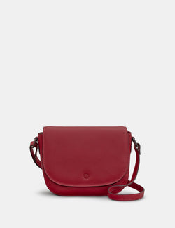 Yoshi Clarendon Flap Over Saddle Bag - Cherry Red - Lucks of Louth