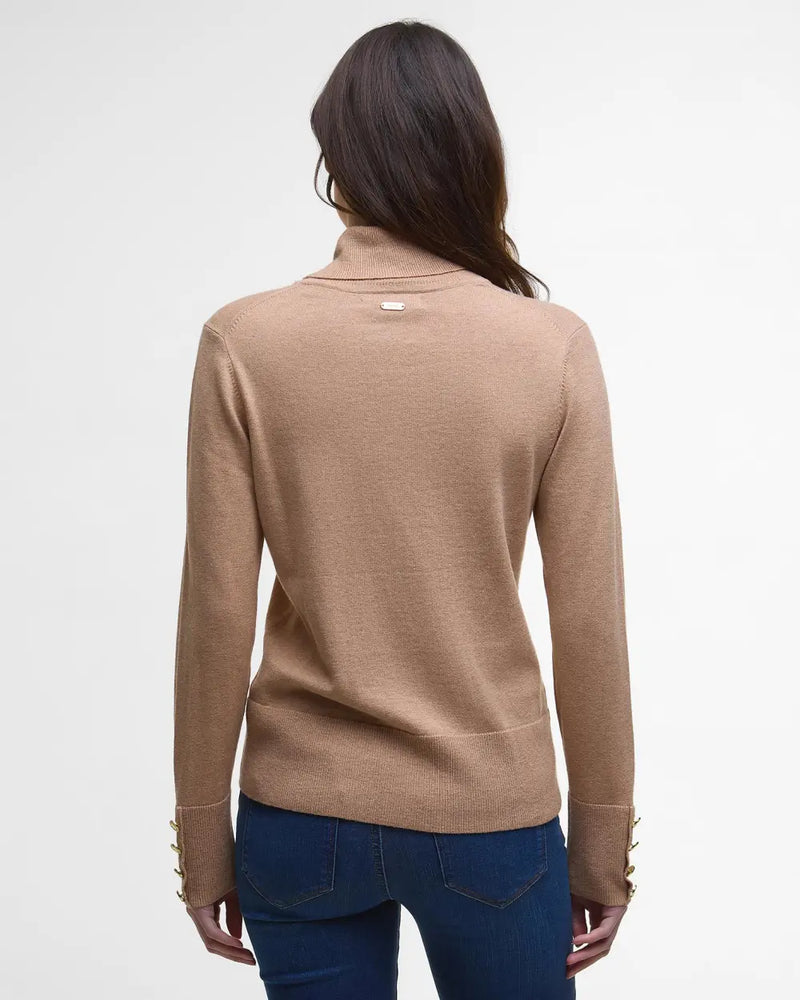 Barbour Corbridge Knitted Jumper - Pale Camel - Lucks of Louth