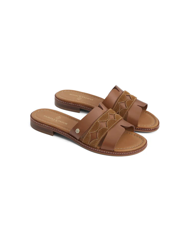 Fairfax & Favor Ohio Mule Sandal - Tan Suede - Lucks of Louth