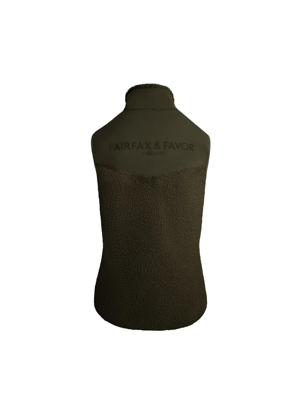 Fairfax & Favor Agnes Fleece Gilet - Khaki - Lucks of Louth