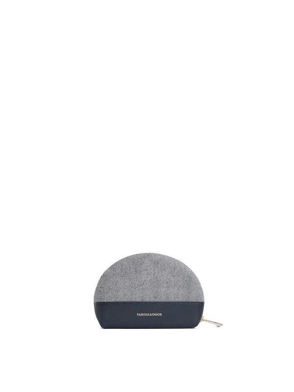 Fairfax & Favor Chiltern Coin Purse - Denim Suede - Lucks of Louth