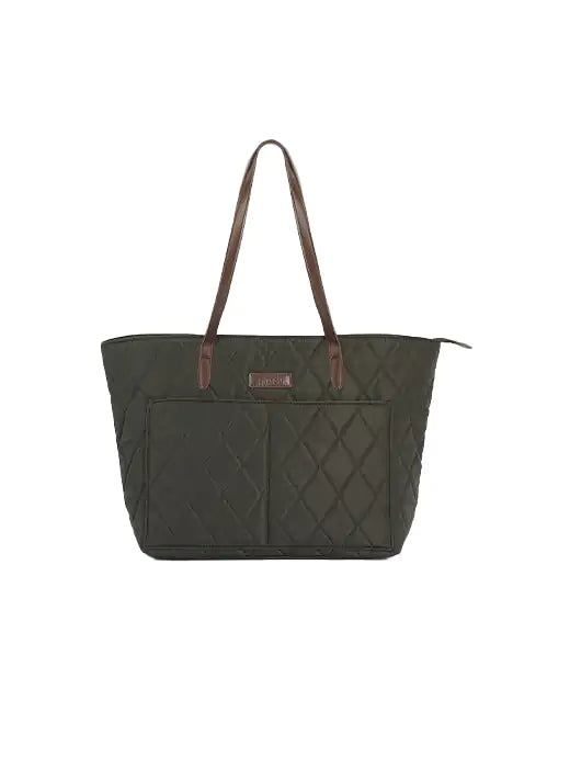 Barbour Quilted Tote Bag - Olive - Lucks of Louth