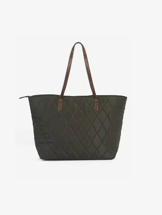 Barbour Quilted Tote Bag - Olive - Lucks of Louth