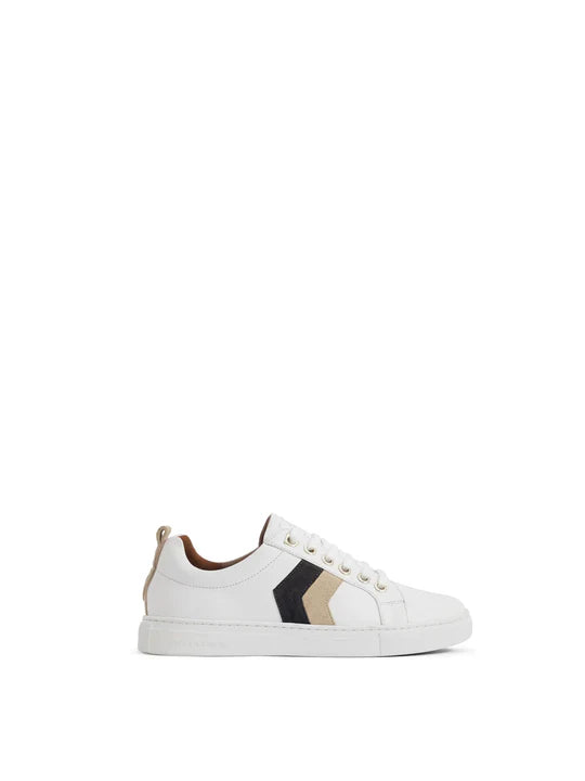 Fairfax & Favor Womens Suede Alexandra Trainer -Neutral Tri Colour - Lucks of Louth