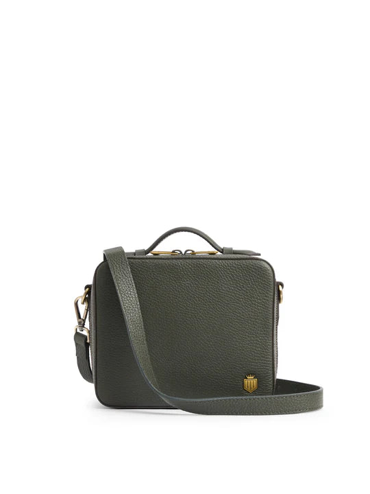 Fairfax & Favor Buckingham Cross Body Bag - Moss Green Leather - Lucks of Louth