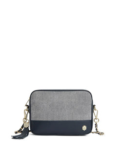 Fairfax & Favor Finsbury Cross Body Bag,Denim Suede - Lucks of Louth