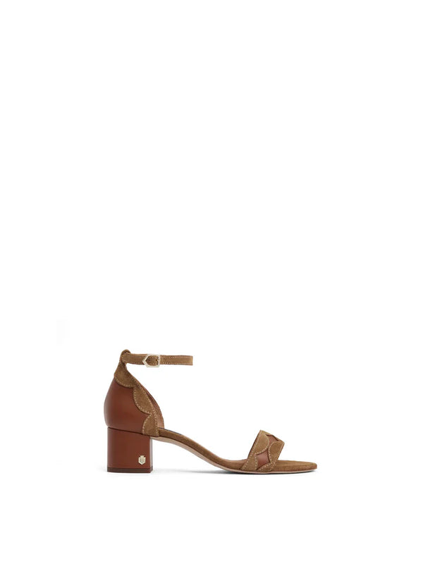 Fairfax & Favor Ohio Mid Heel Shoes - Tan Suede - Lucks of Louth