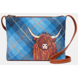 Yoshi Cross Body Bag - Highland Cow Blue - Lucks of Louth