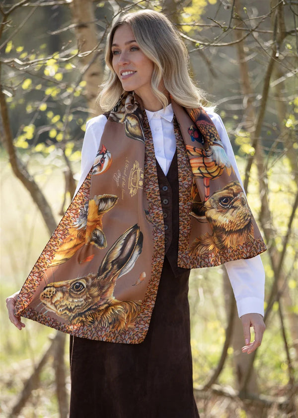 Clare Haggas Ahead of the Game Classic Scarf - Mocha Brown - Lucks of Louth