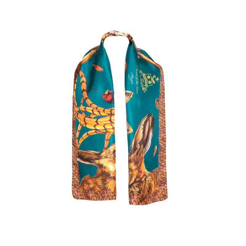 Clare Haggas Ahead of the Game Classic Scarf - Teal - Lucks of Louth