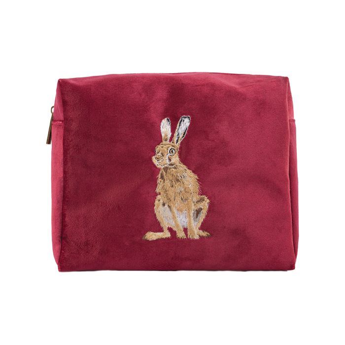 Wrendale Hare Embroidered Cosmetic Bag - Lucks of Louth
