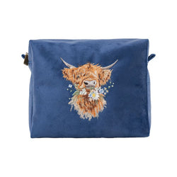 Wrendale Highland Cow Embroidered Cosmetic Bag - Lucks of Louth