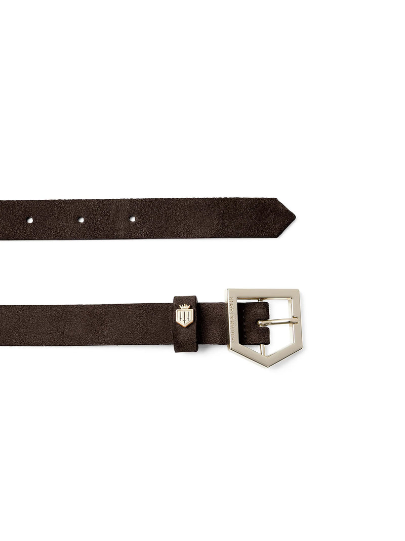 Fairfax & Favor Sennowe Belt - Chocolate Suede - Lucks of Louth