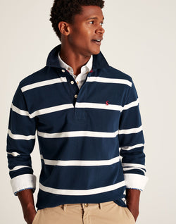 Joules Onside Rugby Shirt - Navy Stripe - Lucks of Louth