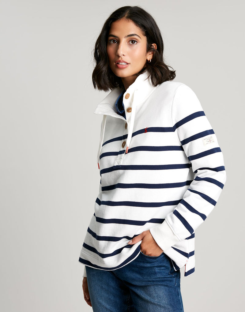 Joules Southwold Sweatshirt - Navy Stripe - Lucks of Louth