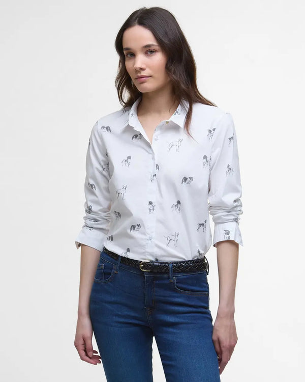 Barbour Brambles Tailored Shirt - Dog Print - Lucks of Louth