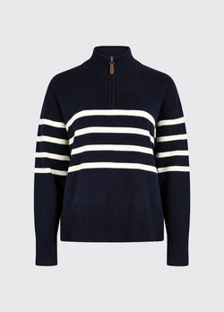 Dubarry Fontill 1/4 Zip Jumper, Navy - Lucks of Louth
