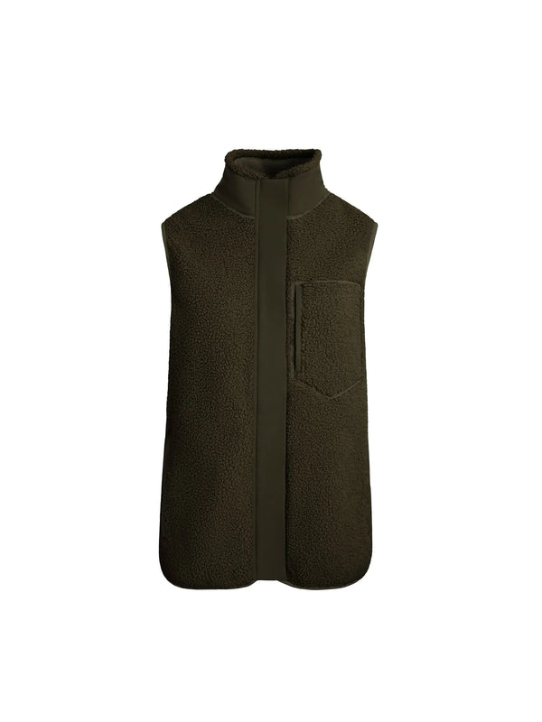 Fairfax & Favor Agnes Fleece Gilet - Khaki - Lucks of Louth