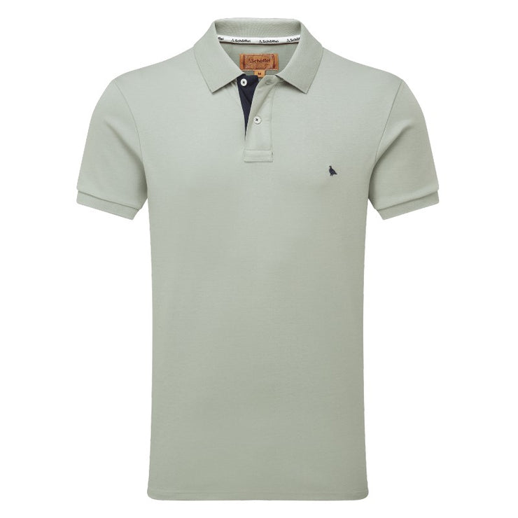 Schoffel St Ives Jersey Polo Shirt - Aqua Grey - Lucks of Louth