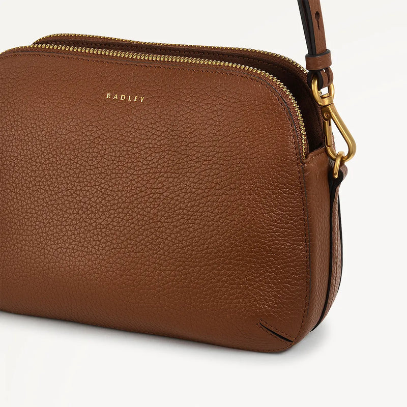 Radley Dukes Place Medium Zip Top Cross Body Bag - Saddle Brown - Lucks of Louth