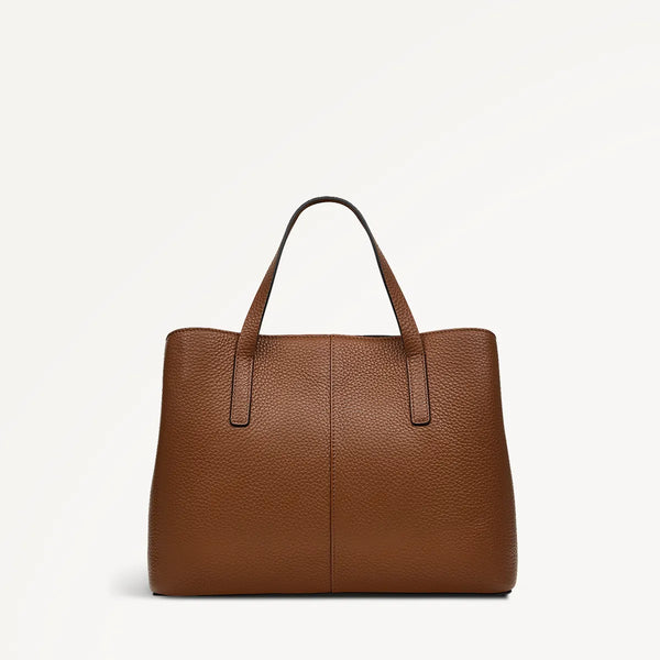 Radley Dukes Place Medium Zip Top Grab Bag - Saddle Brown