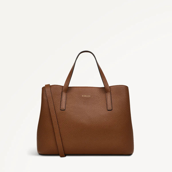 Radley Dukes Place Medium Zip Top Grab Bag - Saddle Brown