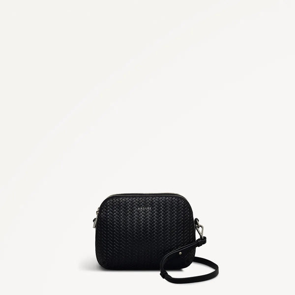 Radley Dukes Place Medium Zip Top Cross Body Bag - Black Weave - Lucks of Louth